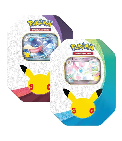 30th Celebration Sylveon ex Tin / Greninja ex Tin