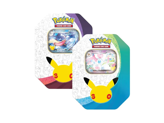 30th Celebration Sylveon ex Tin / Greninja ex Tin