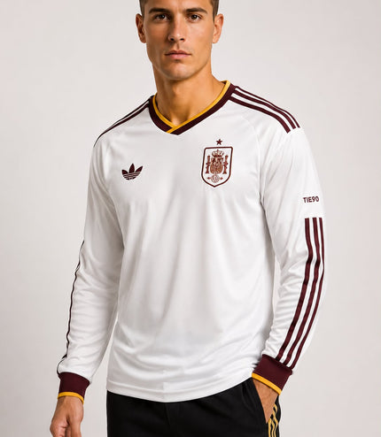 Futbalový dres Španielsko s dlhým rukávom