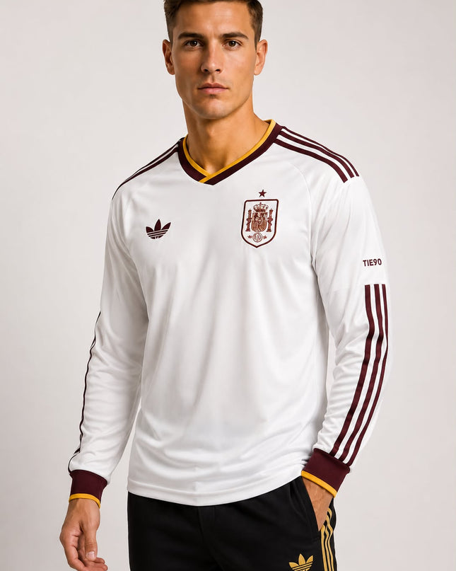 Futbalový dres Španielsko s dlhým rukávom
