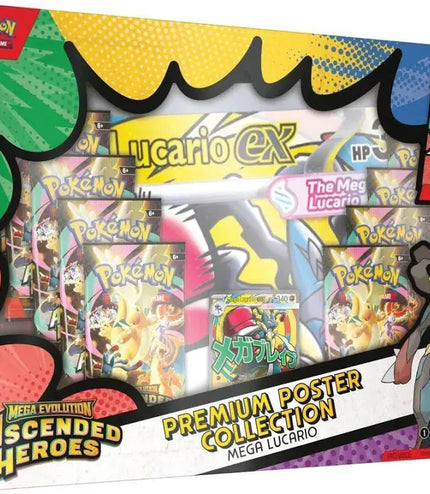 Pokémon TCG: Mega Evolution – Ascended Heroes Premium Poster Collection (Mega Lucario)
