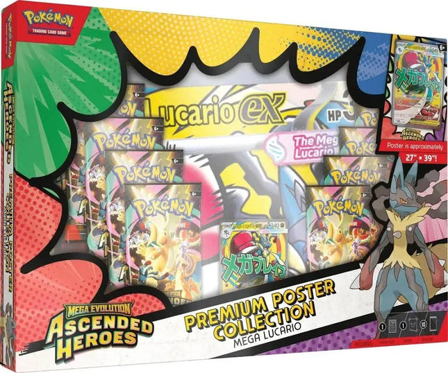 Pokémon TCG: Mega Evolution – Ascended Heroes Premium Poster Collection (Mega Lucario)