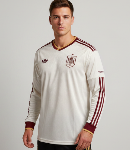 Futbalový dres Španielsko s dlhým rukávom