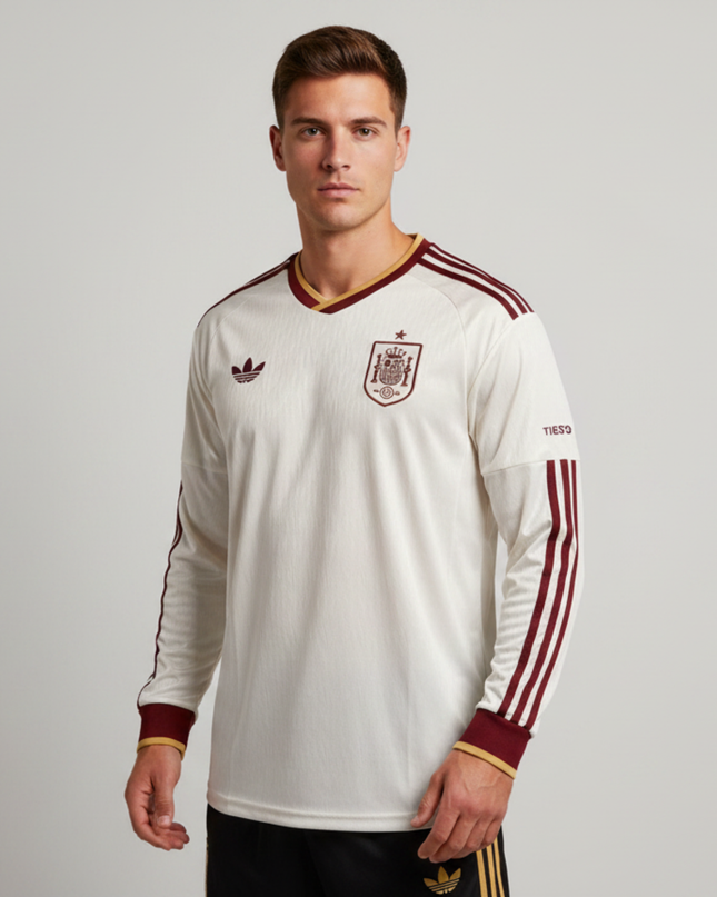 Futbalový dres Španielsko s dlhým rukávom